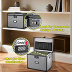 File Storage Cabinet File Organizer Document Organizer File Box in Office and Home with Combination Lock with 20 Letter Size 