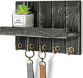 Rebee Vision Pine Wood Key Holder Wall Mount with Shelf – Farmhouse Key Holder for Wall & Sunglass Organizer for Entryway – P