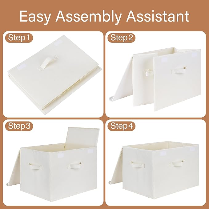 GRANNY SAYS Storage Boxes with Lids, Large Storage Bins with Lids, Decorative Box, Shelves Baskets, Clothes Storage and Organ