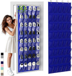 Unjumbly Over the Door Shoe Organizer with 40 Large Breathable Mesh Pockets, Space Saving Shoe Holder, Hanging Shoe Rack for 