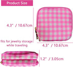Travel Jewelry Case Small Jewelry Organizer Purse Jewelry Bag Women Jewelry Purse Double Layers for Bracelet Rings Earring Ne
