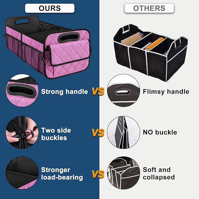 Deosk Car Trunk Organizer for SUV, Car Organizers and Storage with 6 Pocket, Car Accessories for Women/Men 50L Waterproof
