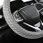 Auto Newer Breathable Steering Wheel Cover Suitable For Four Seasons，Anti-Slip Design，Odorless，Easy Carry ，Unviersal Fit for Truck SUV Sedans Vans，Interior Accessories Standard Size[14" 1/2-15"]（Grey）