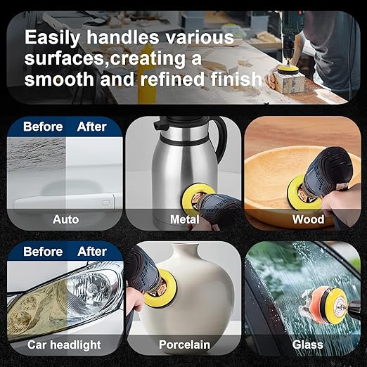 199 PCS 3 Inch Wet Dry Sanding Disc, GOH DODD Headlight Restoration Kit Drill Polishing Kit Sanding Attachment Hook Loop Sand