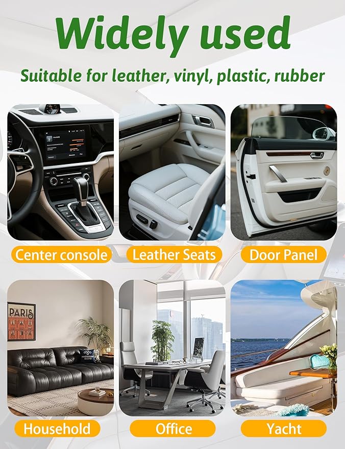 Kingvo Car Interior Cleaner Spray, Multipurpose Leather Seat Cleaner Upholstery Car Cleaning Kit with Citrus Flavor Auto Dash