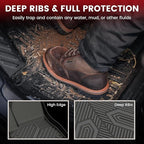 LASFIT Floor Mats & Cargo Liner for Chevrolet Malibu 2016-2025 Car Mats (Not Fit Hybrid), All Weather TPE Custom Fit Floor Mats for Cars, 1st and 2nd Row Car Floor Mats for Malibu Accessories Black