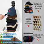 4 Pack Hat Organizer for Baseball Caps, Hat Organizer for Wall Hold up to 36 Hats, Wall-Mounted Hat Display Stand, Hat Rack, 