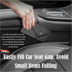 Car Seat Gap Filler Universal Fit Orgaziner for Car, SUV, Truck to Fill The Gap Between Side Seat and Console Stop Cellphone, Wallet, Keys, Coins from Dropping, 2 Pack (Black)
