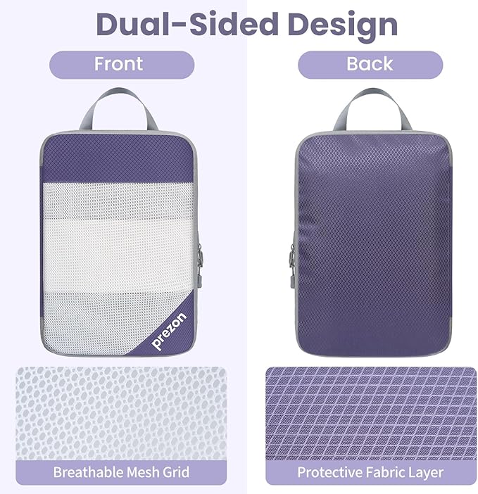 Compression Packing Cubes for Travel, Lightweight Vacation Travel Essentials, Travel Accessories for Suitcase Organizer Bags 