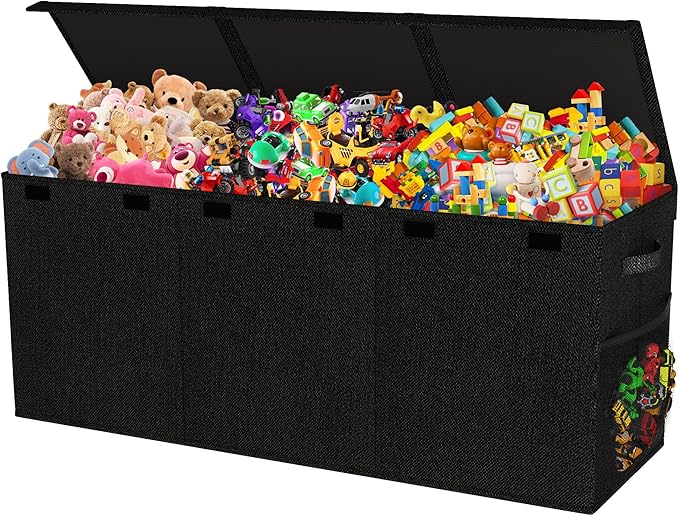 Mabahoo Extra Large Toy Box, Collapsible Sturdy Kids Toy Chest for Boys, Girls, 40"x14"x16" Storage Organizer Toddler Storage