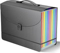 Expanding File Folder/Accordion File Organizer/Portable File Box with 13 Pockets,Fun Storage Filing Folders with Handle,Perfe