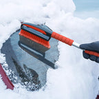 BDK Motor Trend Ice Scraper/Frost Remover for Car and Truck Windshields/Mirrors, Winter Storm Survival Kits (Ice Scraper + Snow Brush)