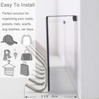 WEBI Over The Door Hook Door Hanger:Over The Door Towel Rack with 6 Hooks for Hanging Coats,Door Coat Hanger Towel Hanger Ove