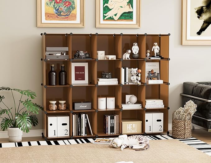 6-Cube Storage Organizer, Closet Organizer Storage Shelf Bookcase Bookshelf with Metal Hammer, Storage Cubes Organizer Cabine