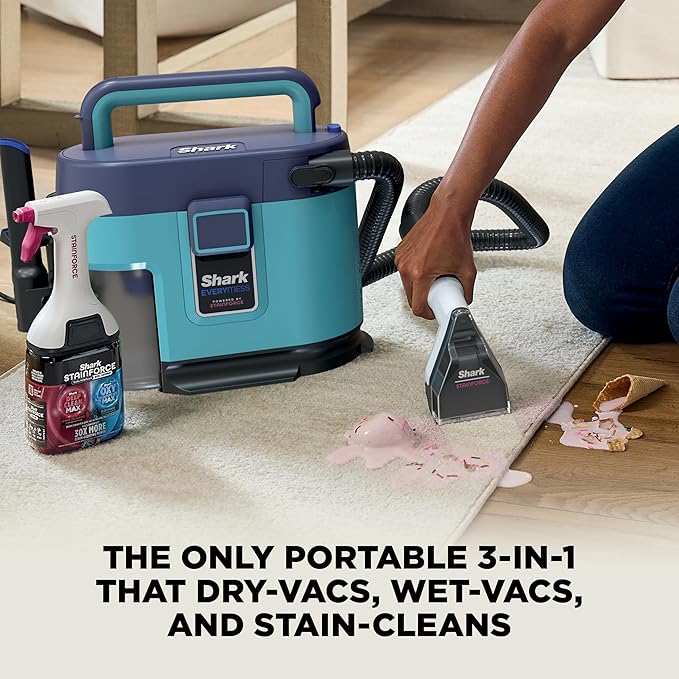 Shark EveryMess™ | Ultra-Powerful 3-in-1 Wet Vac, Dry Vac, & Stain Eliminator | StainForce Technology, Perfect for Homes, Pet