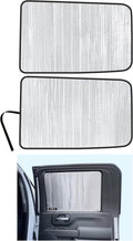 Side Window Rear Seat 2nd Row Sunshade Custom Fit for 2020 2021 2022 2023 2024 2025 2026 Chevrolet Silverado 2500 3500, 4Dr 4Door Crew Cab, UV Reflector Sun Protection Accessories (Set of 2)