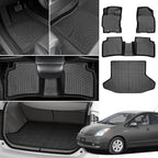 Floor Mats for Toyota Prius 2004-2007 2008 2009, Custom Fit for 2nd Gen Prius, for Prius c & Prius v, TPE Non-Slip Waterproof Front & 2nd Row & Cargo Liner Car Accessories