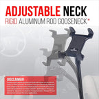 Tackform Tablet Mount for Car and Truck [ELD Mount] Industrial 22 Inch Aluminum Rod Gooseneck Seat Rail Holder for Taxi, Van, Vehicle, Semi, etc. Compatible with iPad, Galaxy, Surface and More.