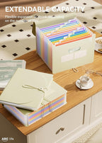 ABC life 12-Pocket Accordion File Organizer, Expandable File Folder with Colorful A-Z Tabs, Portable Bill & Receipt Organizer