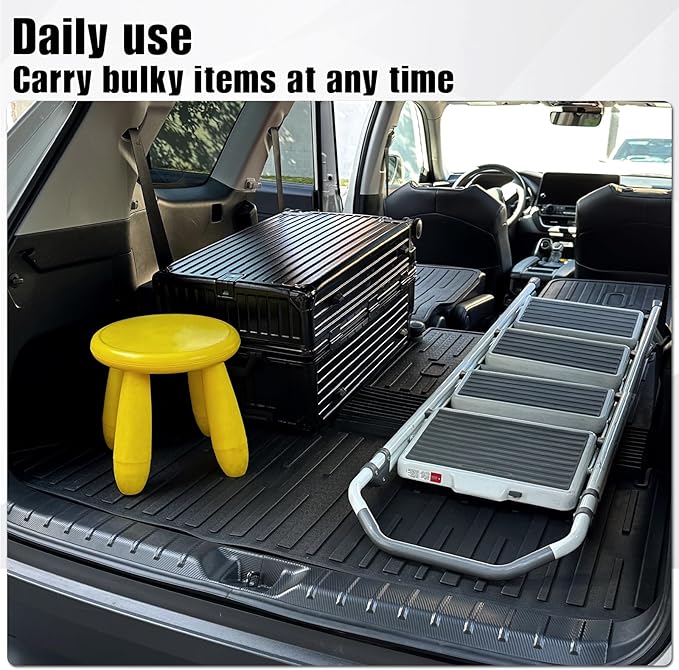 Cargo Mat with Backrest Mat 2-in-1 for 2024 2025 2026 Toyota Grand Highlander Car Mat Accessories, TPE All Weather Cargo Liner Trunk Mat(Grand Highlander-2 in 1 Trunk Mat)