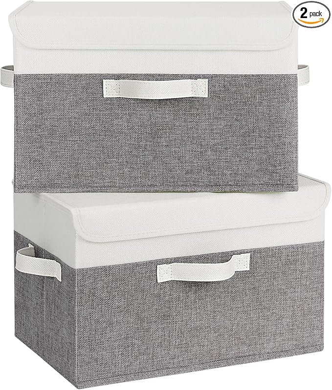 GRANNY SAYS Fabric Storage Boxes, Memory Keepsake Box, Large Storage Bins with Lids, Closet Organizers, Toy Box, Storage Bask