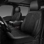 CAR PASS Leather Oxford Car Seat Covers Full Set, All-Weather Non-Slip Durable, Universal Fit for SUVs Sedans Trucks Vans Aut