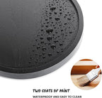 Round Decorative Tray Wood Bathroom Counter Organizer Farmhouse Kitchen Decor Wooden Riser for Soap Dish, Perfume, Candle, Sp