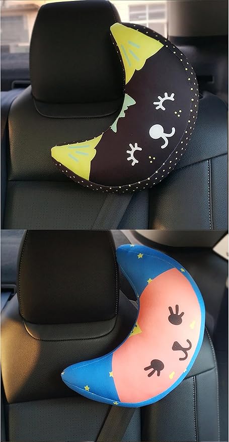 Car Seat Belt Pillow Cover for Kids Shoulder Neck Support Protector Pad Soft Car Safety Belt Sleeping Head Cushion Auto Pillow for Travel Airplane Pushchair