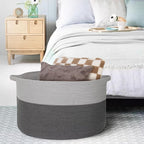 MEGASKET Extra Large Rope Basket, XXXL Woven Storage Basket, Large Blanket Storage for Living Room, Kids Room Toy Organizer B