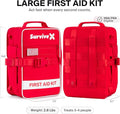 Large First Aid Kit for Car, Travel & Home - Emergency Kit for Hiking, Camping, Backpacking and Outdoors - Includes Zip Stitc