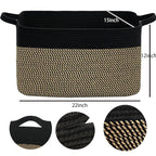 COMFY-HOMI Large Rectangular Blanket , Cotton Rope Woven for Storage, LaundryHamper, Storage ,Toy Organizing Bin with Handle,