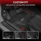 LASFIT Floor Mats for Honda Civic Sedan 2016-2021 & Hatchback 2017-2021 & Coupe 2016-2020, All Weather TPE Custom Fit Floor Liner, 1st & 2nd Row, Black