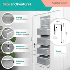 Wondersome Over the Door Organizer - Clear Mesh Window Hanging Storage Rack - Closet/Wall Organization for Bedroom, Bathroom,