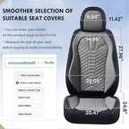 Coverado Car Seat Covers, Front Seat Cover, Waterproof Nappa Leather Seat Covers for Cars, 2 Pack Car Seat Protectors Driver 