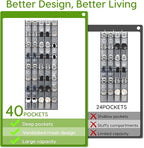 Unjumbly Over the Door Shoe Organizer with 40 Large Breathable Mesh Pockets, Space Saving Shoe Holder, Hanging Shoe Rack for 