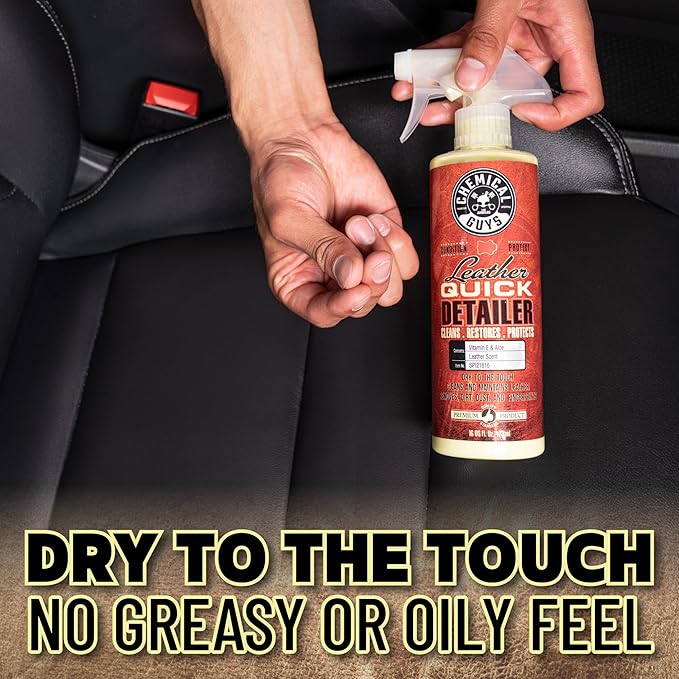 Chemical Guys Leather Quick Detailer for Car Interiors, Furniture, Apparel, Shoes, Sneakers, Boots, and More (Works on Natura