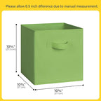 Cupic Cupid 11 Inch Storage Cube, Fabric Cube Storage Bin with Handles, Storage Cube Organizer for Clothes and Toys, Collapsi