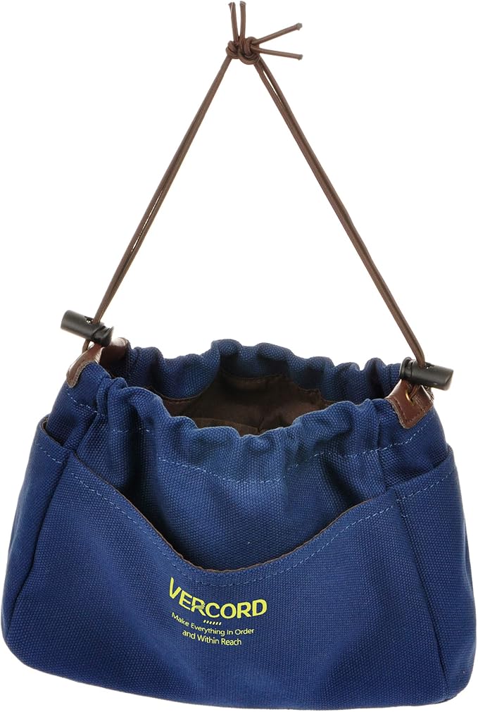 Vercord Canvas Handbag Organizers, Sturdy Purse Insert Organizer Bag in Bag, 10 Pockets Navy Blue Large