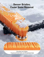 AstroAI 47.2" Ice Scrapers for Car Windshieldand Extendable Snow Brush with Foam Grip and 360° Pivoting Brush Head for Christmas Car Auto Truck SUV(Orange)