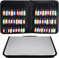 Zippered Case, Portable Organizer With Handle, Waterproof & Fireproof Binder With 54 Hooks and Tags, Key Box for Estate Sales