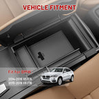 RED WOLF Center Console Organizer Tray for BMW 2014-2016 X5 F15 2015-2019 X6 F16 Armrest Box Secondary Storage with Preserved Hole for Charging Cable Exactly Match