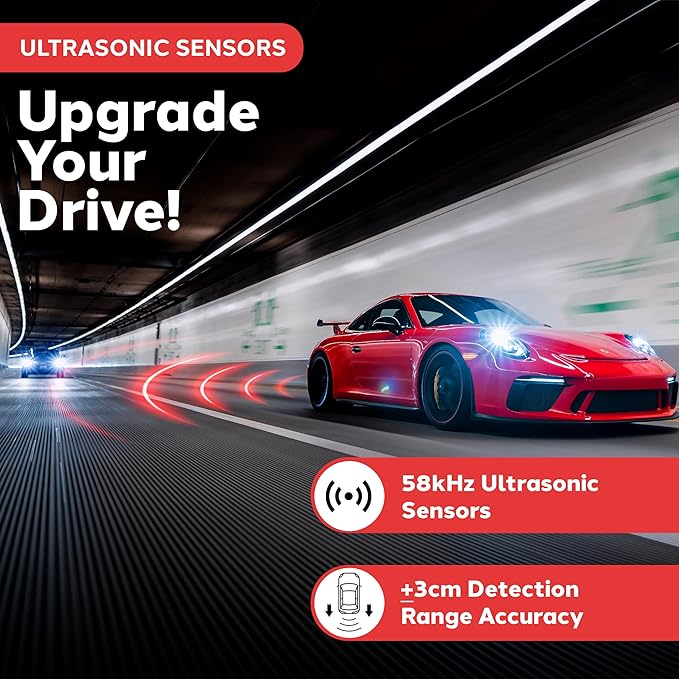 Pyle Ultrasonic Blind Spot Detection System, BSD Change Lane Safer, BSA BSM Blind Spot Monitoring Assistant Car Driving Secur