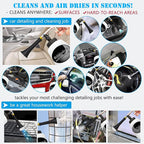 Car Detailing Kit Car Interior Cleaner Turbo Car Cleaning Gun Pro & at Home Interior Car Cleaning Supplies Kit for Upholstery