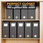 SpaceAid 9 Pack Bed Sheet Organizers and Storage, Foldable Sheet Organizer with Window for Linen Closet, Set Folder Keeper fo