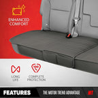 Motor Trend Rear Seat Protector for Cars, SUVs & Trucks – Nappa Leather Bench Cover Protector - Car Seat Cover for Kids, Pets