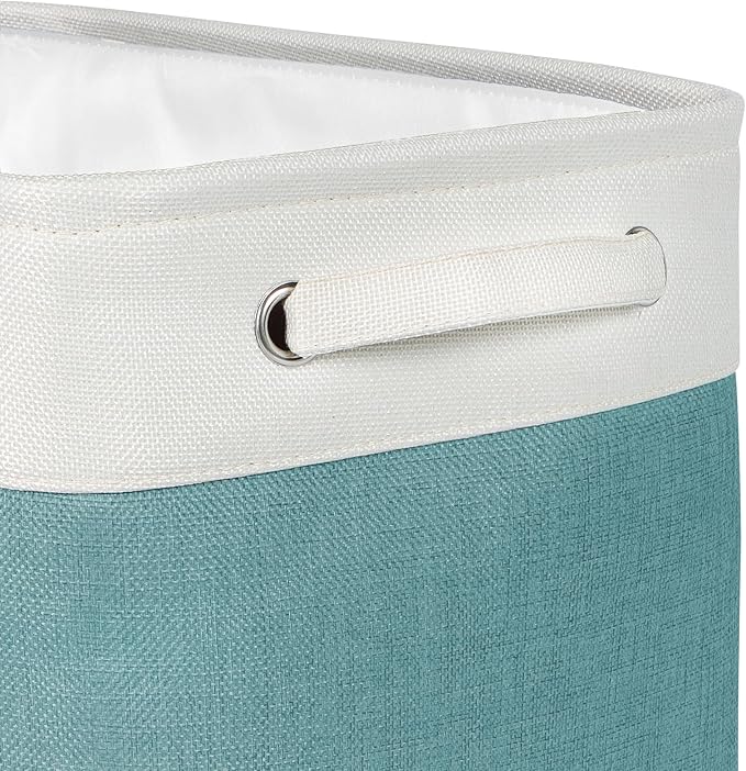 Kntiwiwo Foldable Storage Bin Collapsible Fabric Storage Basket Cube with Durable Handles Closet Organizer Bins for Organizin