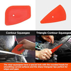 ValueMax Window Tint Kit 10PCS Car Vinyl Wrap Tools Protective Film Installation Set Including Rubber Vinyl Squeegees, Felt Squeegees, Safety Cutter Knife, Utility Knife with Blades