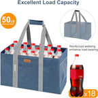 WONDAY Utility Tote Bag, Extra Large Tote Bag, Kitchen Reusable Grocery Bags, Utility Tote Shopping Bags for Groceries, Storage, Picnic, Beach, Laundry, Pool (DarkBlue)