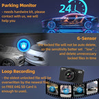 Dash Cam Front and Rear Dash Camera WiFi/APP Control Car Camera with 64G Card 2.5K Front Dash Cam+1080P Rear Dashcams with Su
