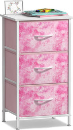 Sorbus Nightstand Storage Organizer Chest with 3 Drawers - Kids Girls, Boys Bedroom Furniture Chest for Clothes, Closet Organ
